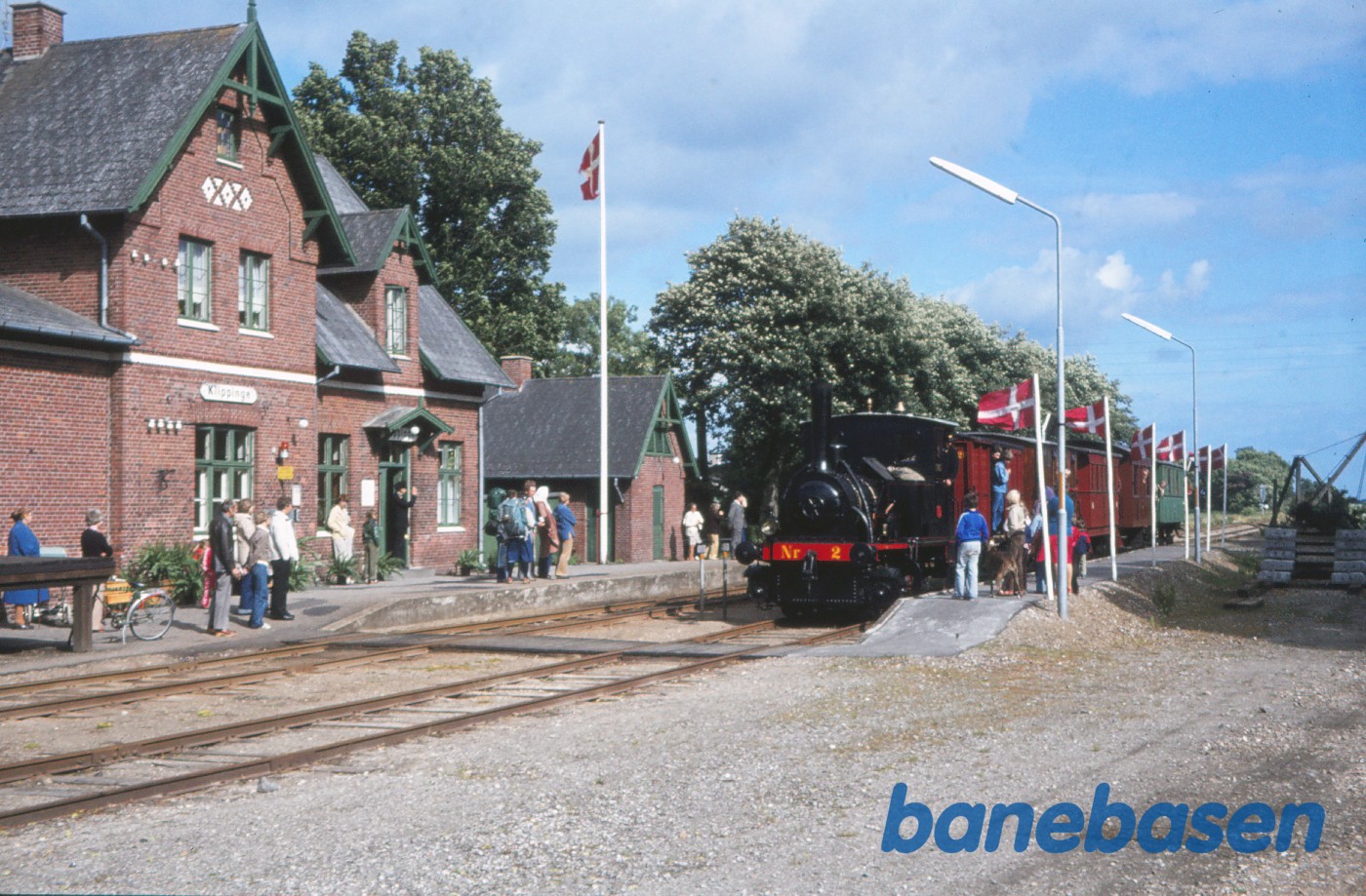 Klippinge station, jubilæumstog med ØSJS nr. 2 Klippinge station, jubilæumstog med ØSJS nr. 2
