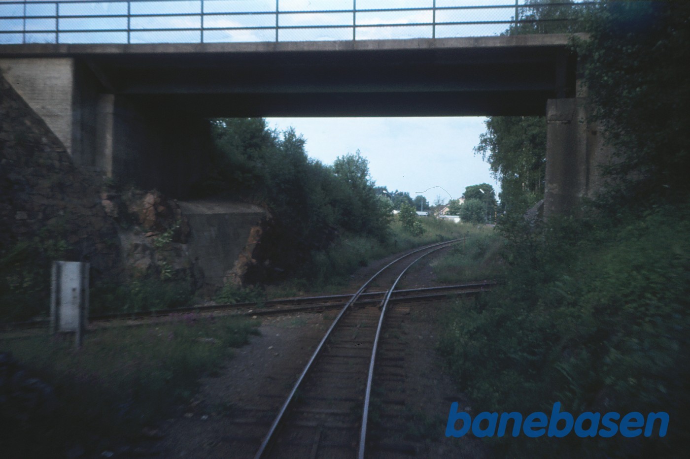 Vue fra førerplads i skinnebus Vue fra førerplads i skinnebus