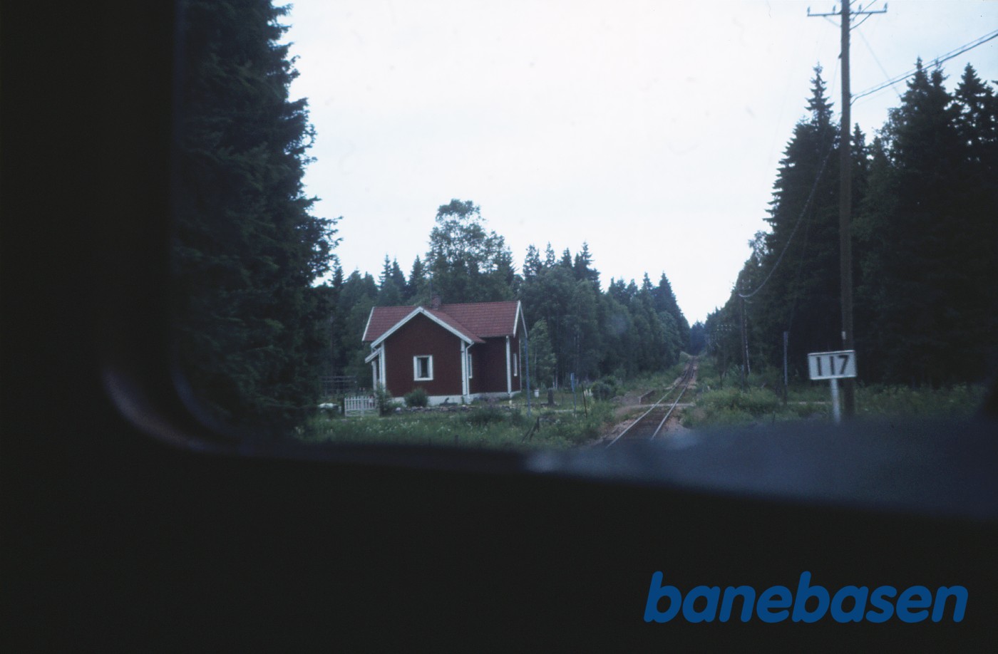 Vue fra førerplads i skinnebus Vue fra førerplads i skinnebus