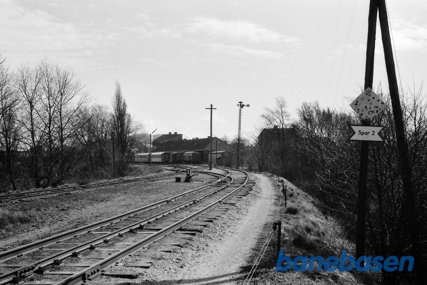 Indk. til Nakskov station med roebanespor Indk. til Nakskov station med roebanespor