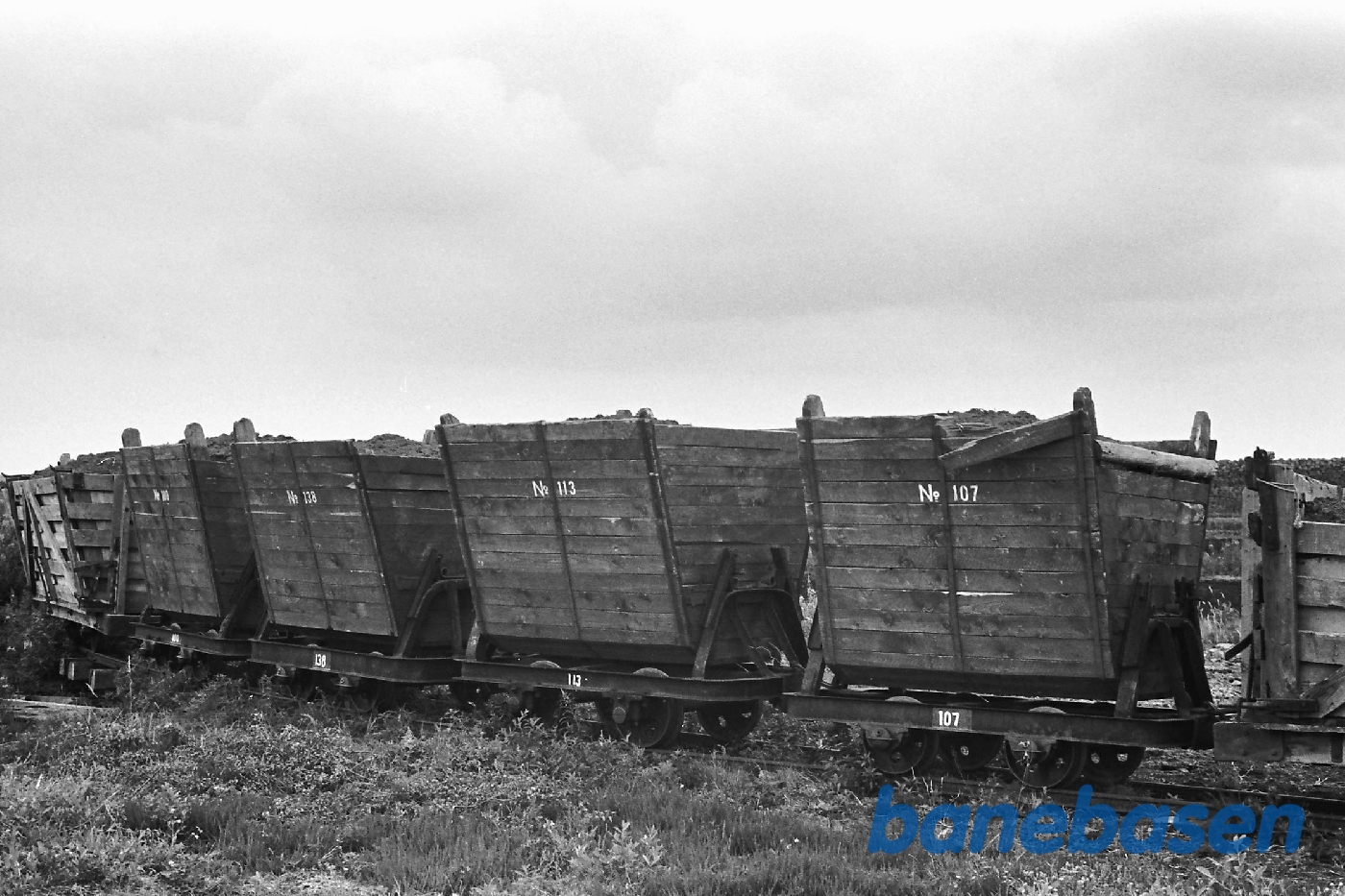 Industribane. Vogne til tørv. Tørvebane i Lille Vildmose Industribane. Vogne til tørv. Tørvebane i Lille Vildmose