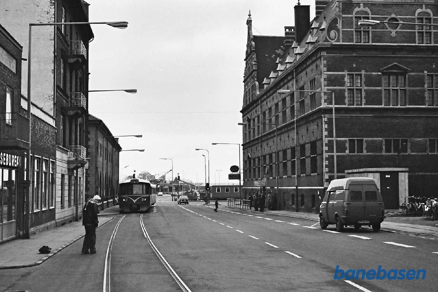 Privatbaneholdepladsen set mod havnen Privatbaneholdepladsen set mod havnen