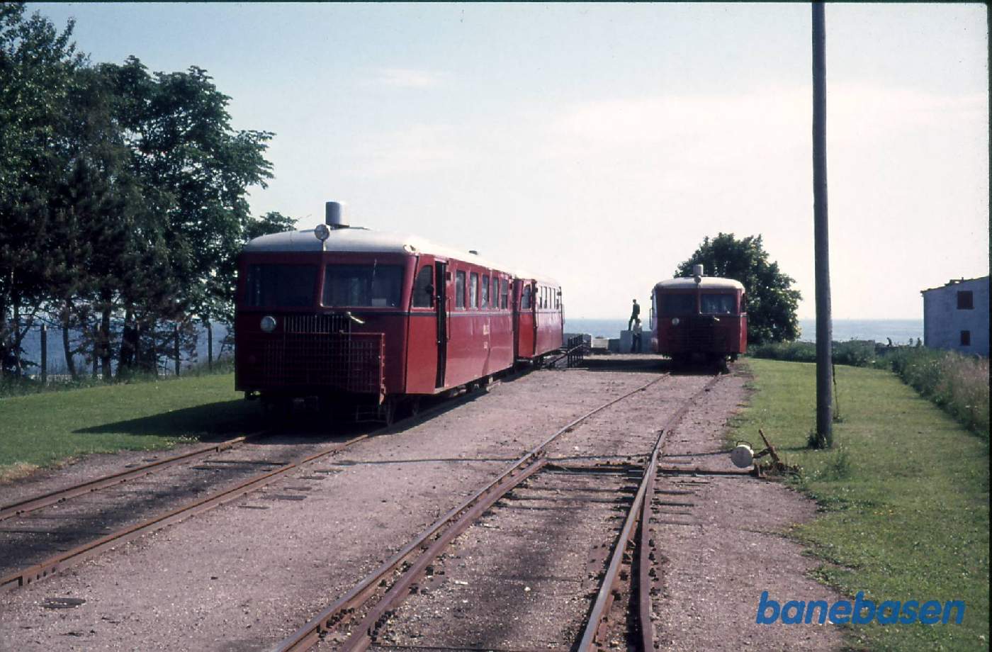 Rødvig station med Fakse bugt i baggrunden Rødvig station med Fakse bugt i baggrunden