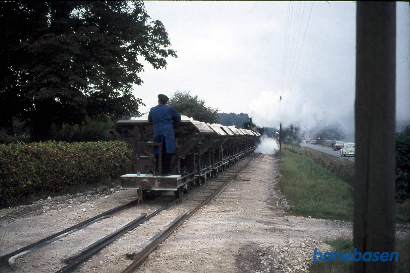 Smalspor. Faxe kalk. Kalktog på vej mod havnen Smalspor. Faxe kalk. Kalktog på vej mod havnen