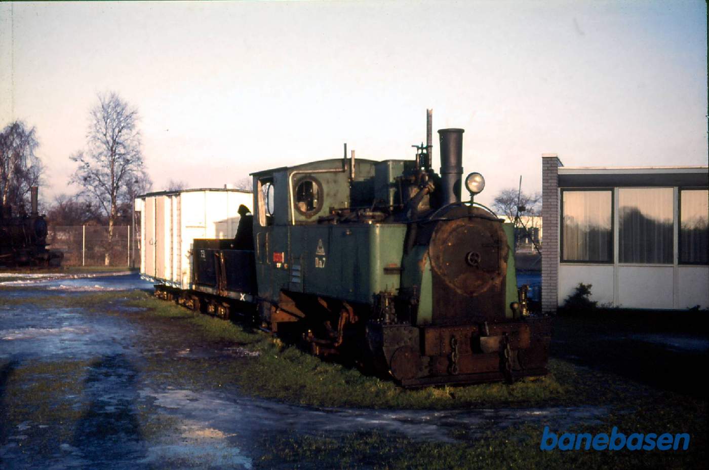 Roebanelokomotiv Da 7 fra Sakskøbing Sukkerfabrik ved Teknisk Museum, Ole Rømers Vej i Helsingør