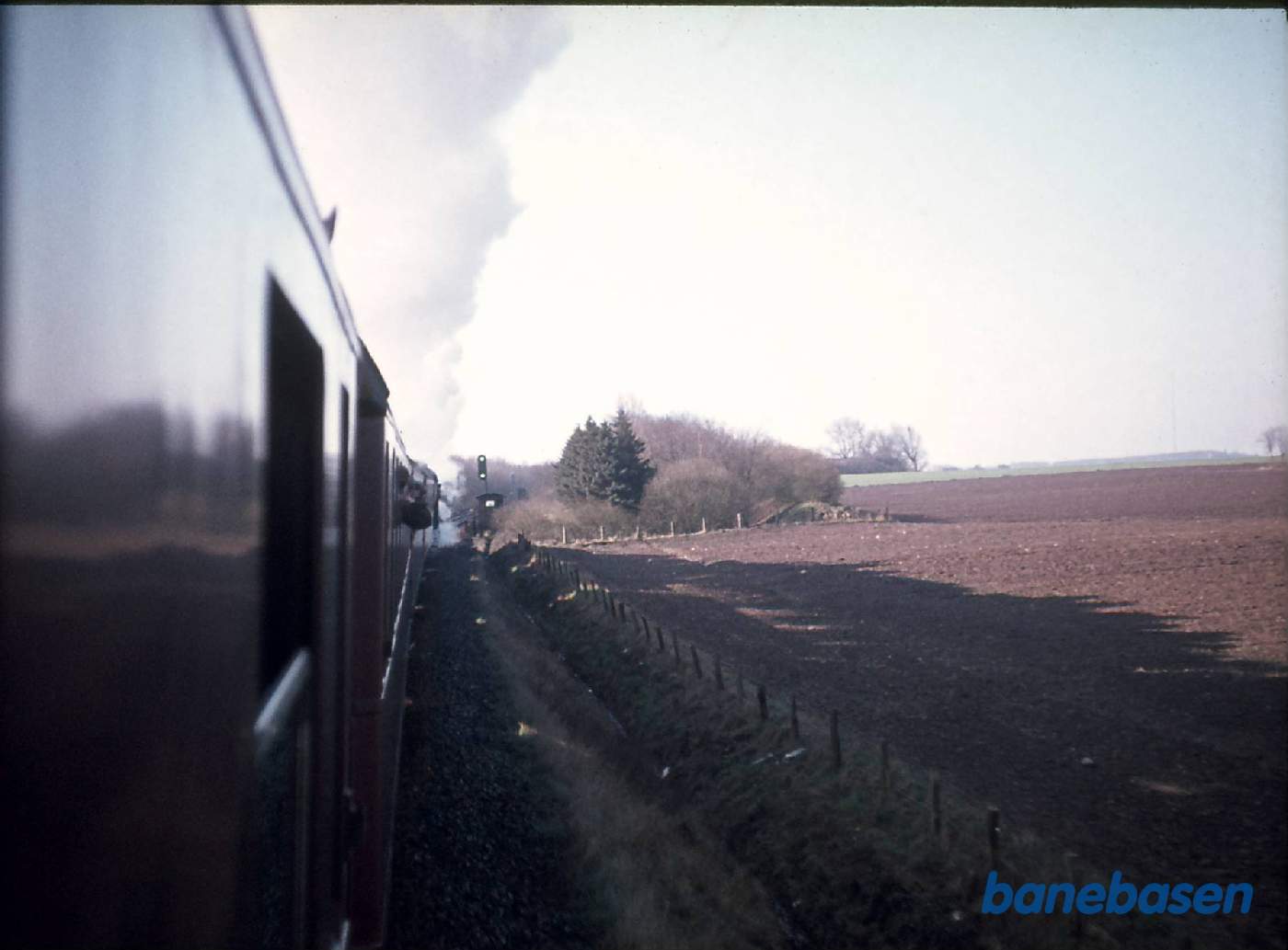 DSB. Indvielse af jernbanemuseet 17/4 1975. P 917 med særtog på vej mod Korsør