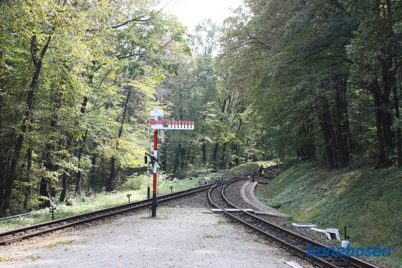 Budapest. Børnebanen. Udkørselssignal på endestation