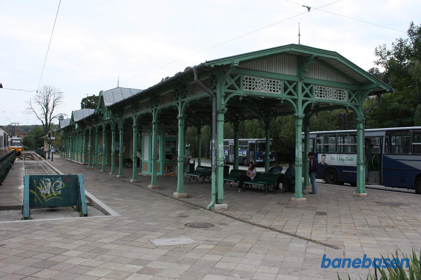 Budapest. Sporvognsholdeplads ved Hüvösvölgy