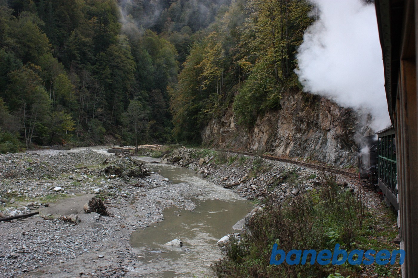 Udflugtstoget på vej mod Viseu de Sus