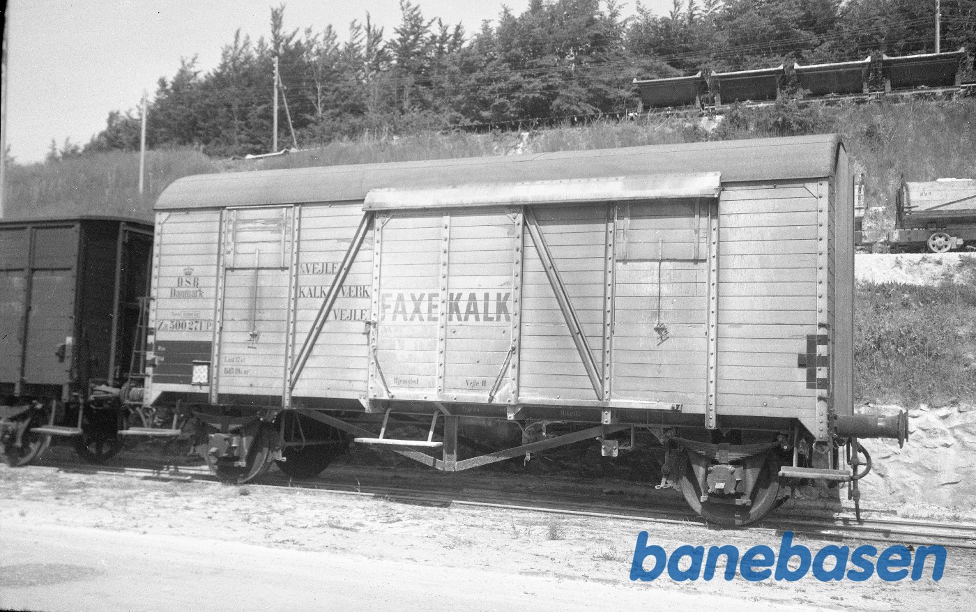 Lukket godsvogn til Vejle kalkværk Lukket godsvogn til Vejle kalkværk