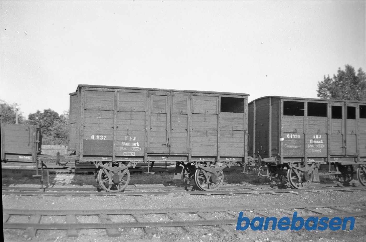 Lukket godsvogn FFJ Q 237 i Aalborg Lukket godsvogn FFJ Q 237 i Aalborg