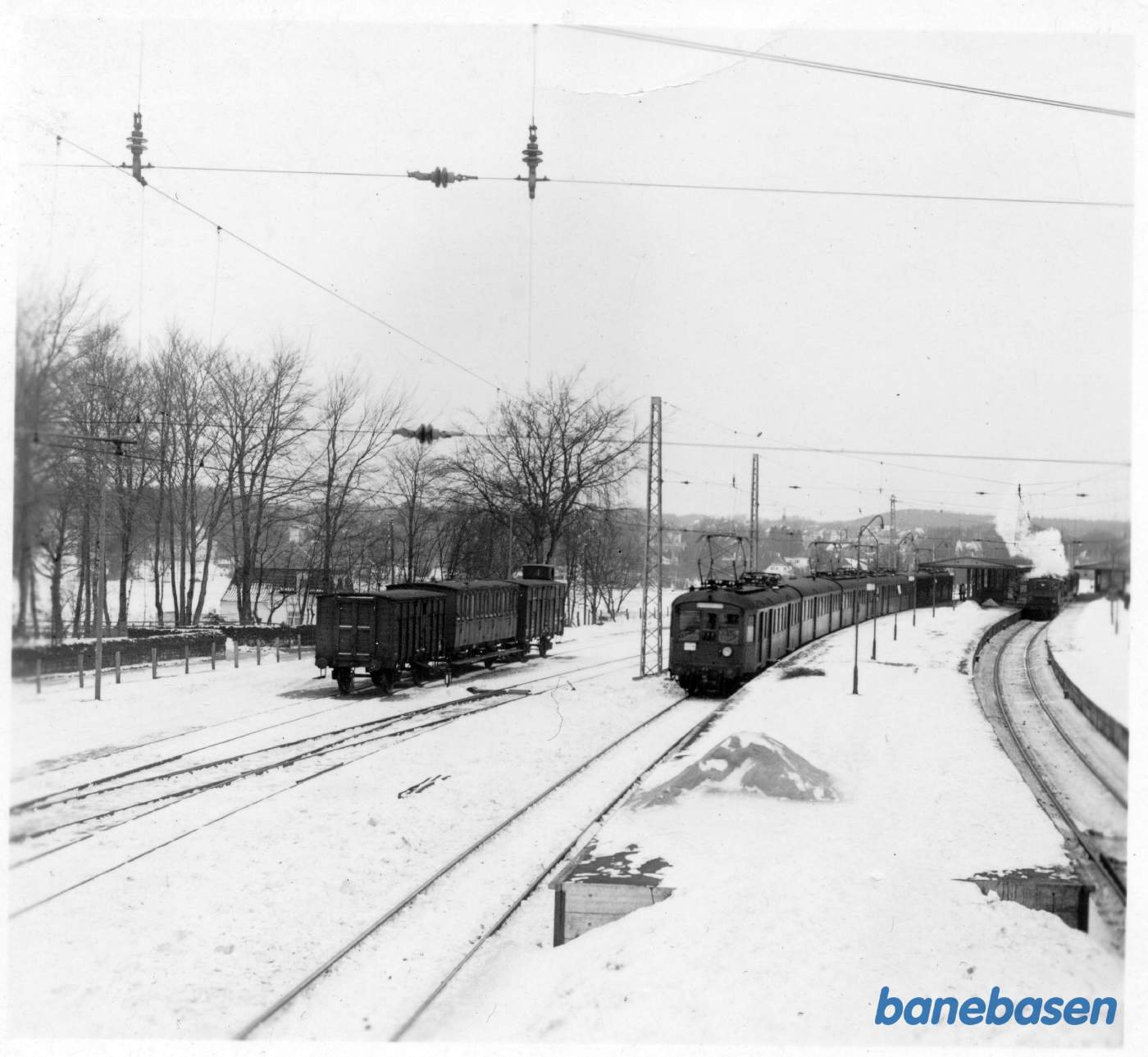 Prøve S-tog og damptrukket Nordbanetog