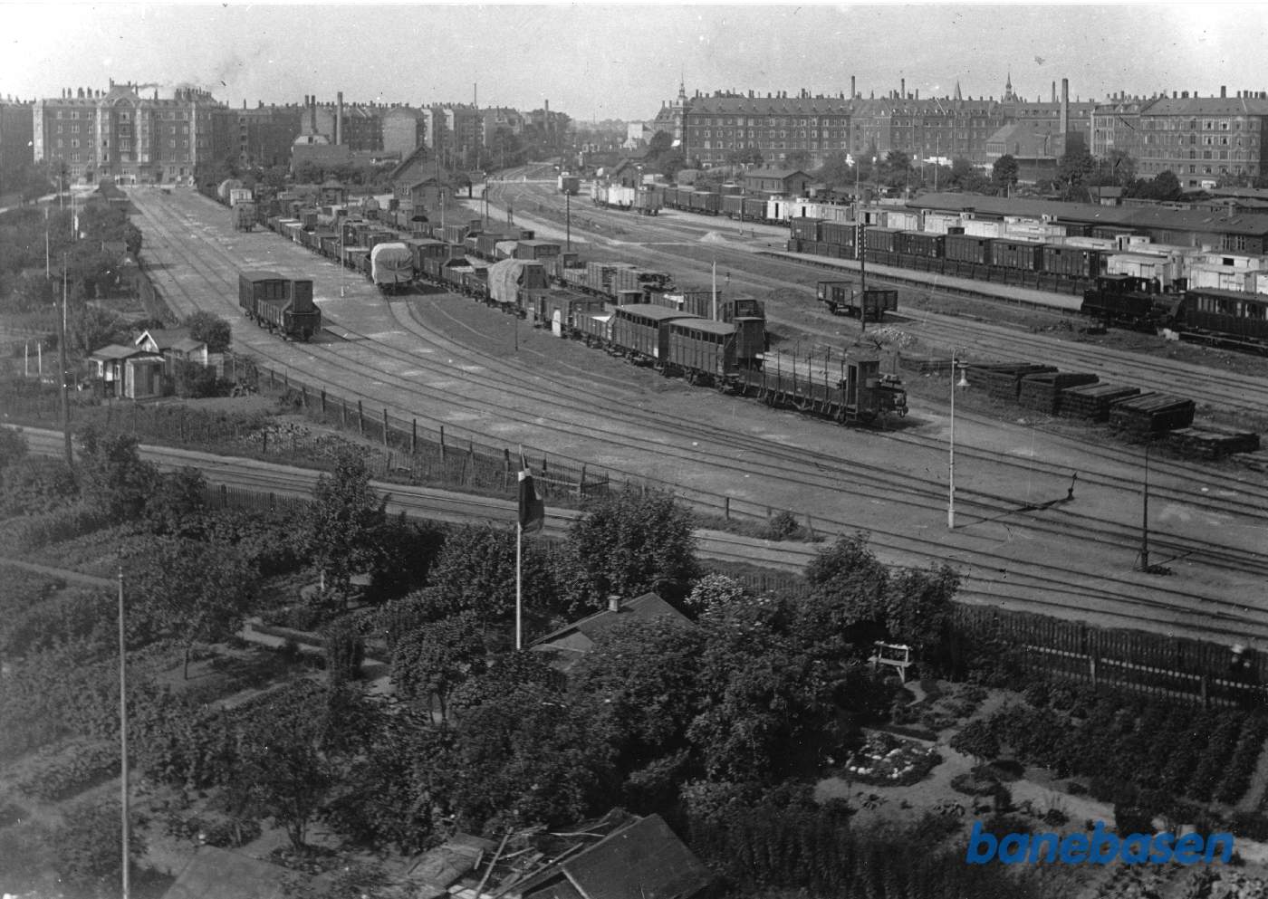 Udsigt fra syd over Nørrebro station B