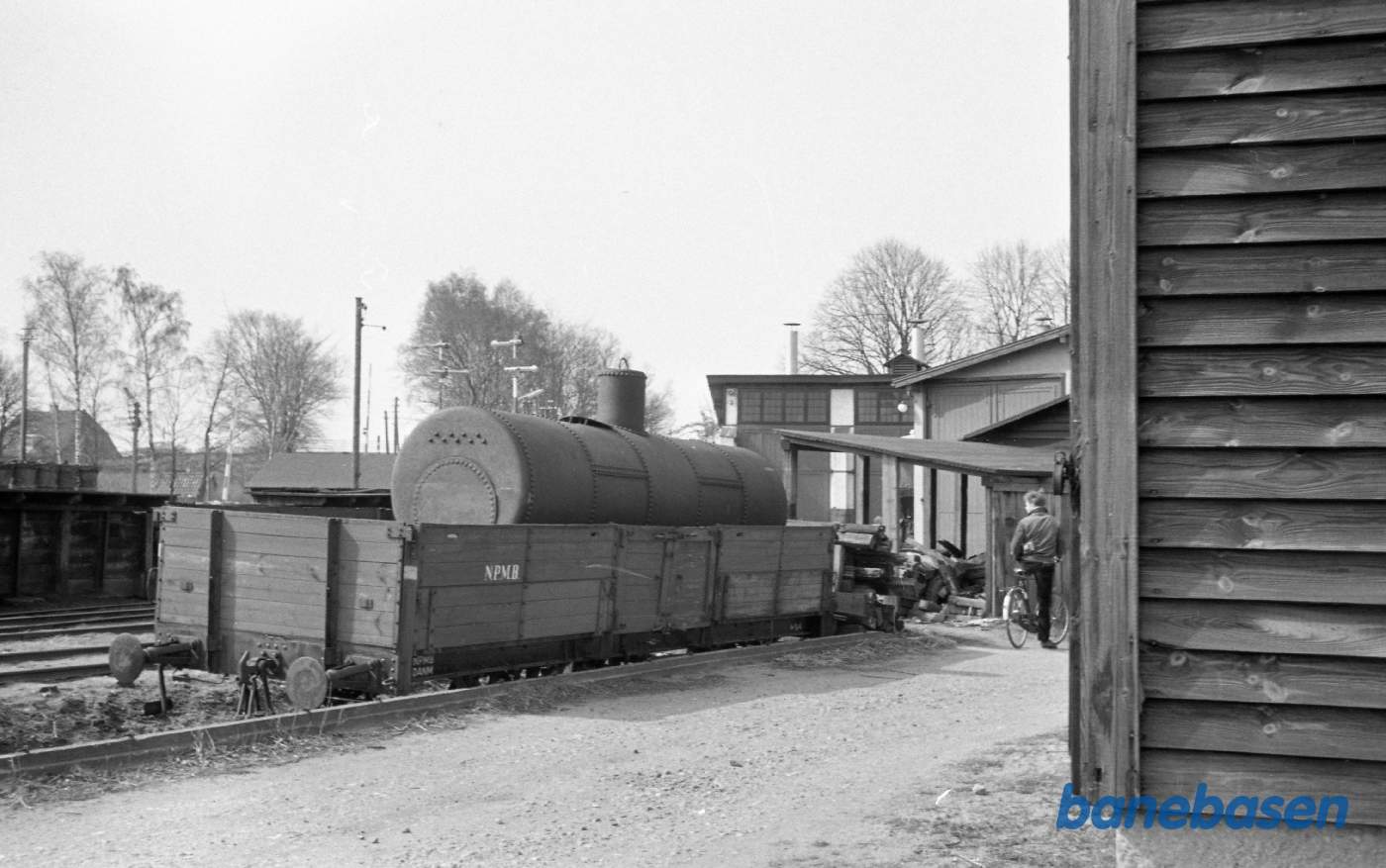 Præstø station. NPMB Pf 168 Sprøjtetog