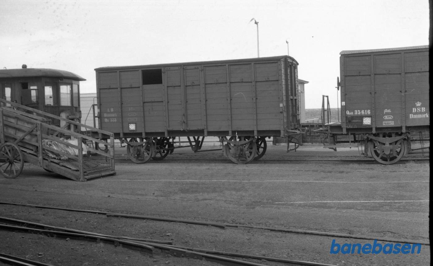Rudkøbing station. Færgen. LB Q 550