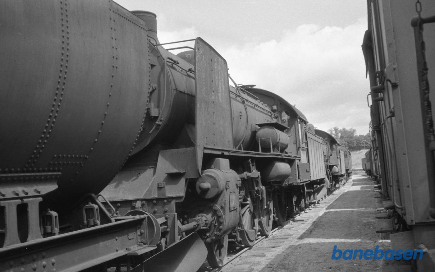 Skanderborg. Udrangerede lokomotiver og vogne