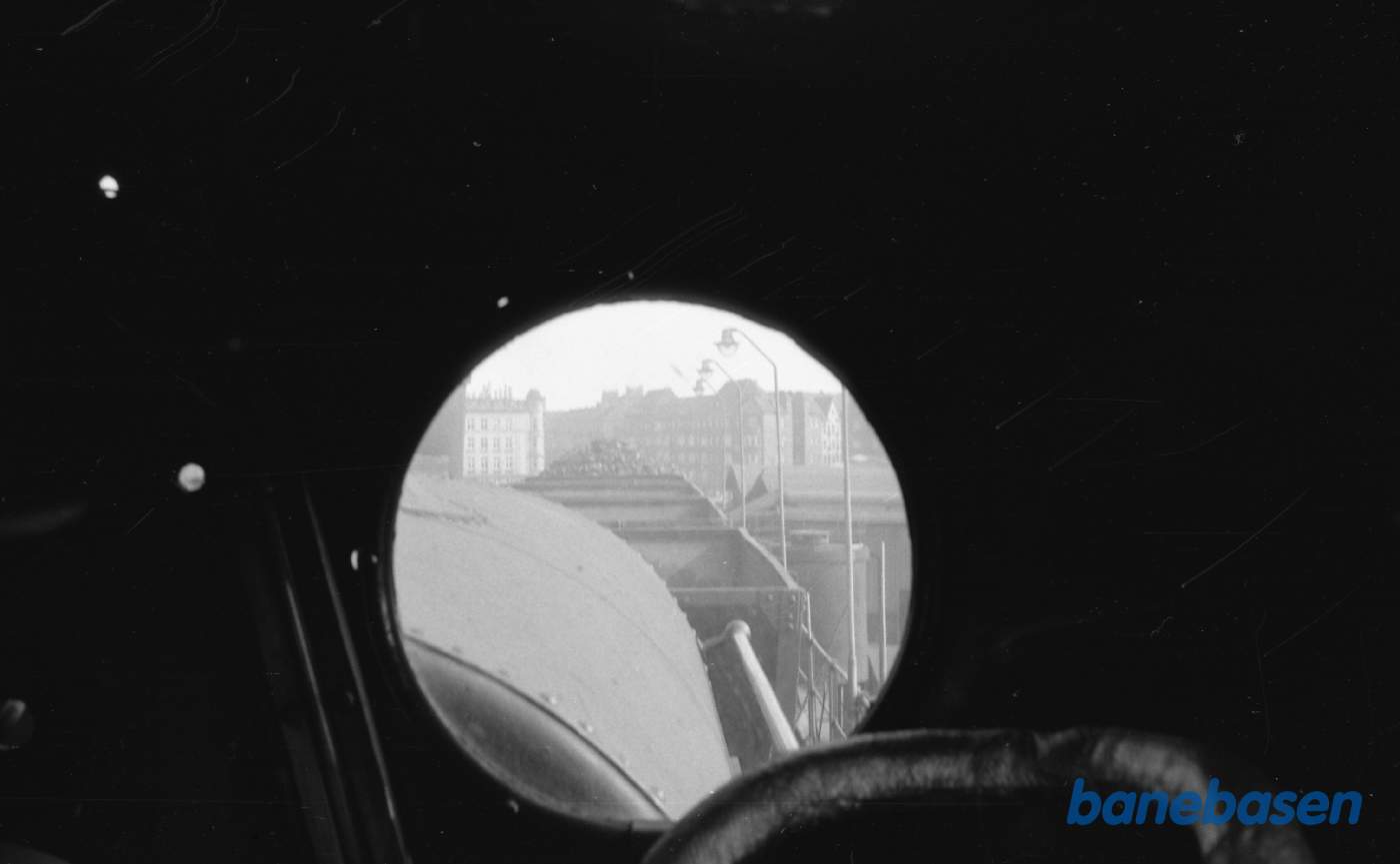 Østre gasværk. Udsyn fra lokomotivets førerhus