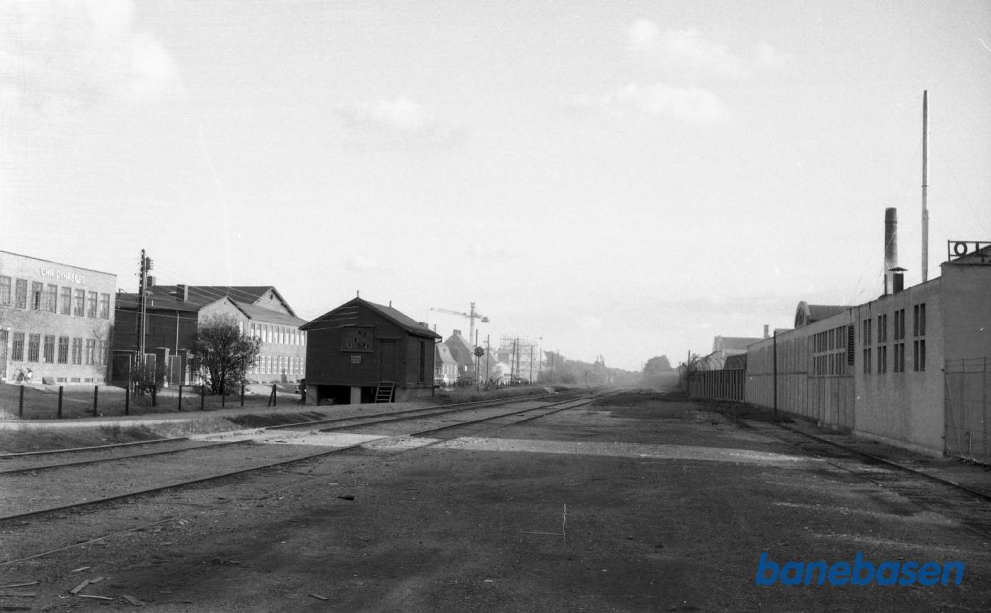 Øresundssvej, pakhus og læssespor set mod sydøst