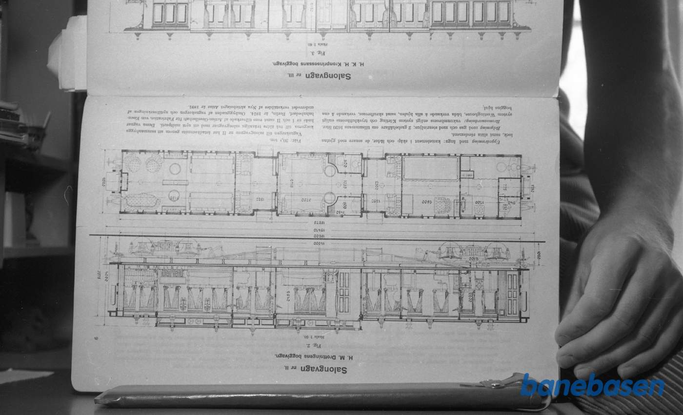 Tegning. Svenske Jernbanevogne