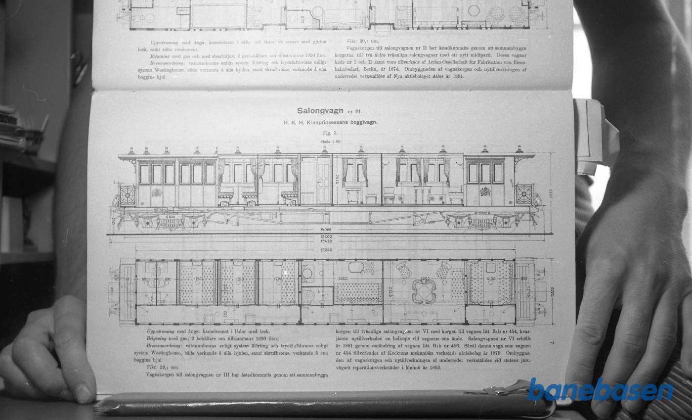Tegning. Svenske Jernbanevogne