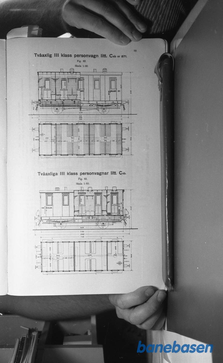 Tegning. Svenske Jernbanevogne