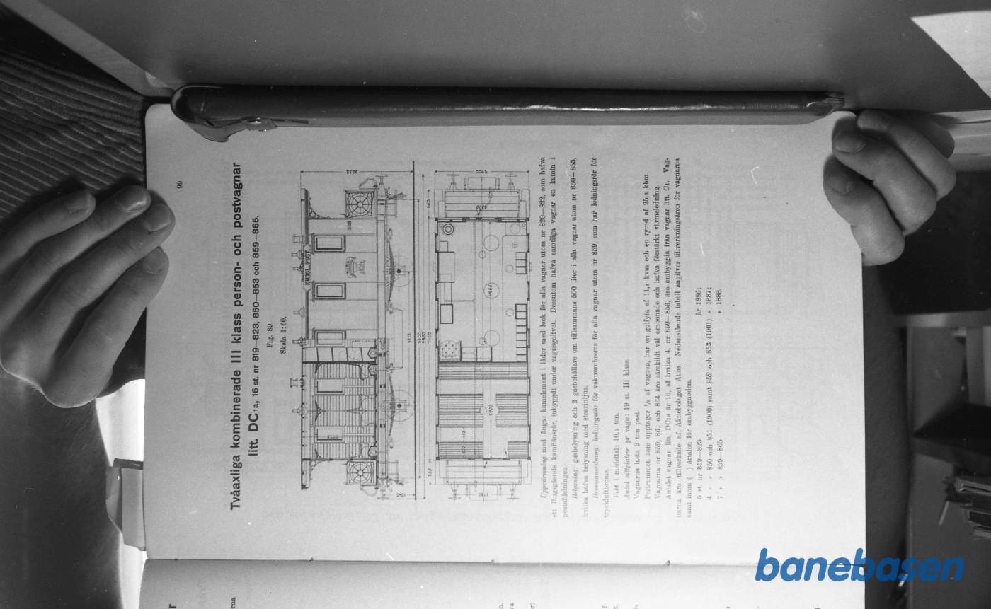 Tegning. Svenske Jernbanevogne
