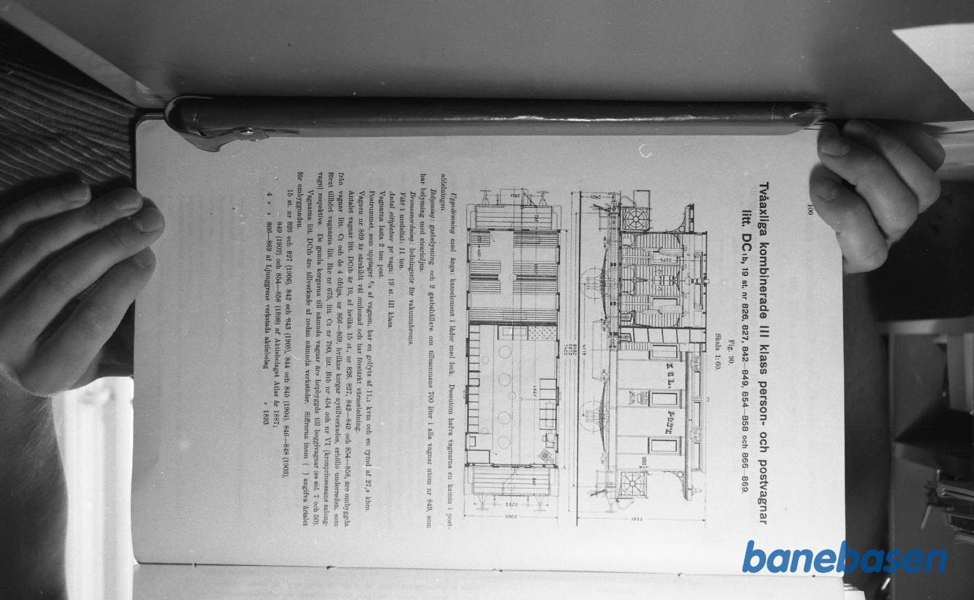 Tegning. Svenske Jernbanevogne