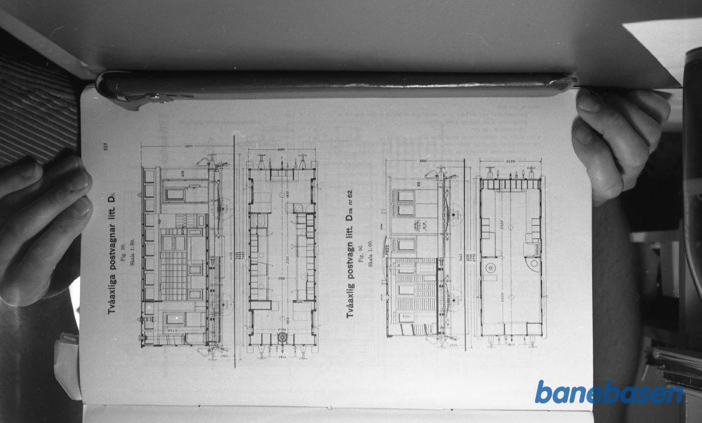 Tegning. Svenske Jernbanevogne