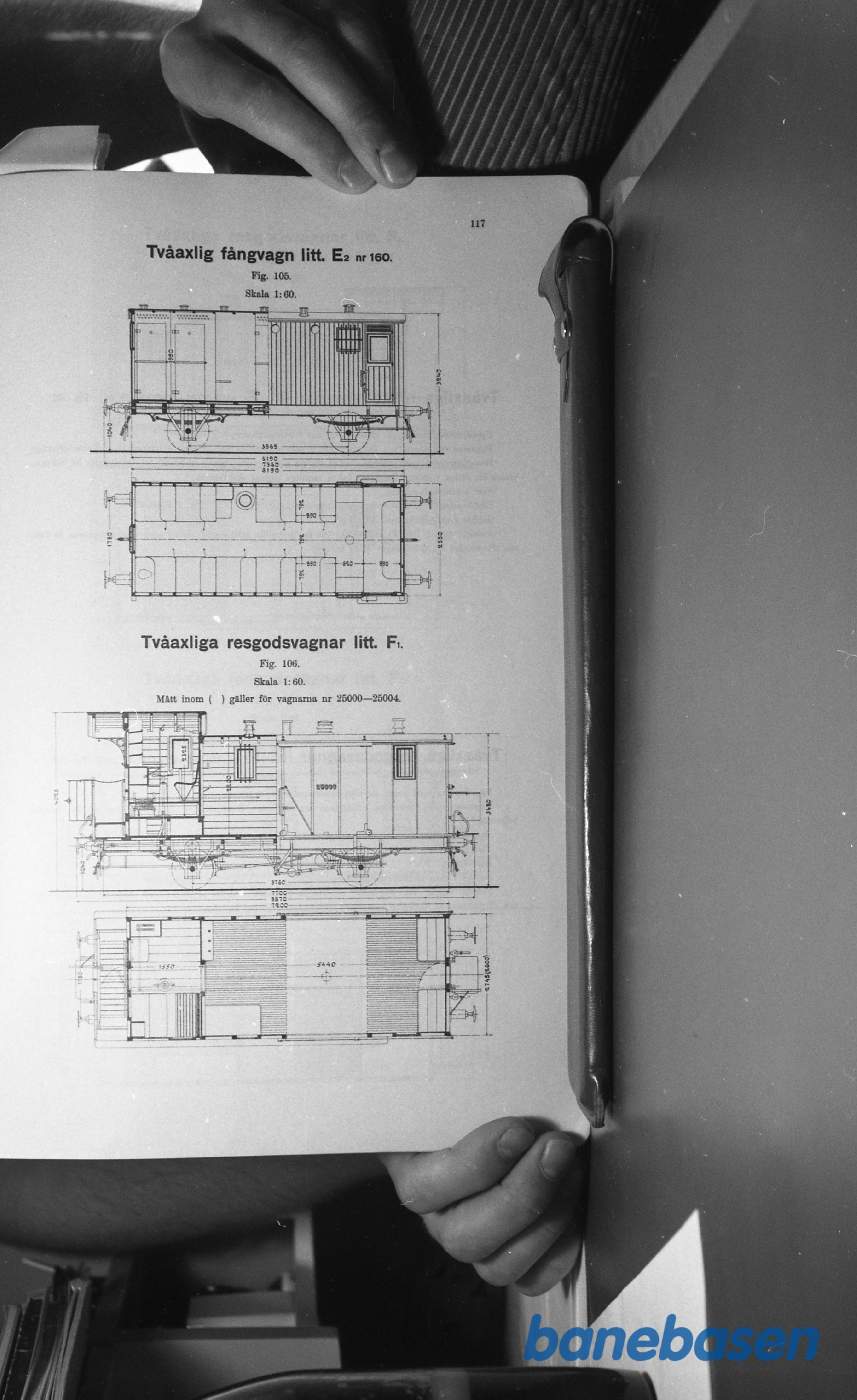 Tegning. Svenske Jernbanevogne