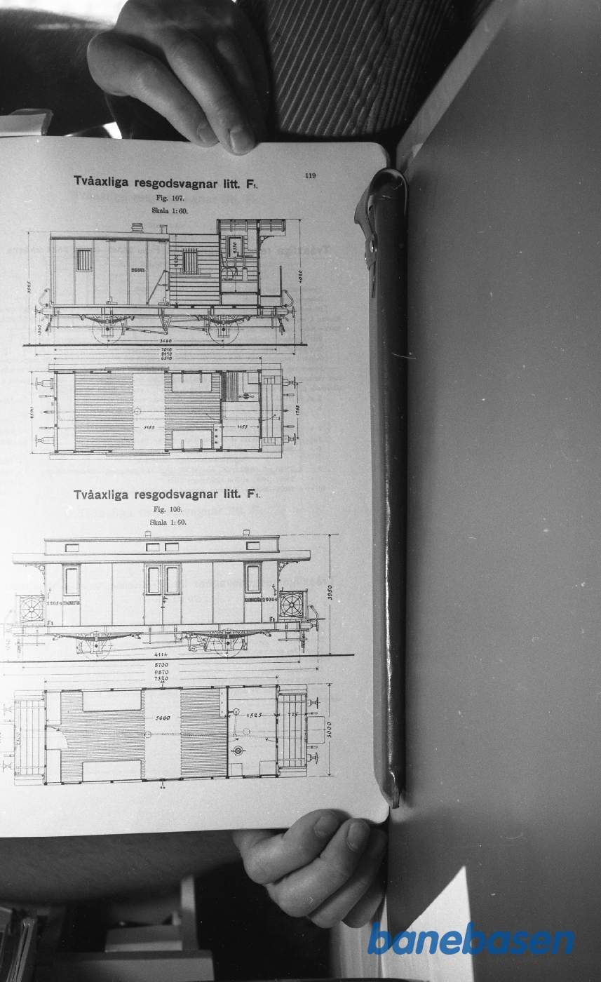 Tegning. Svenske Jernbanevogne