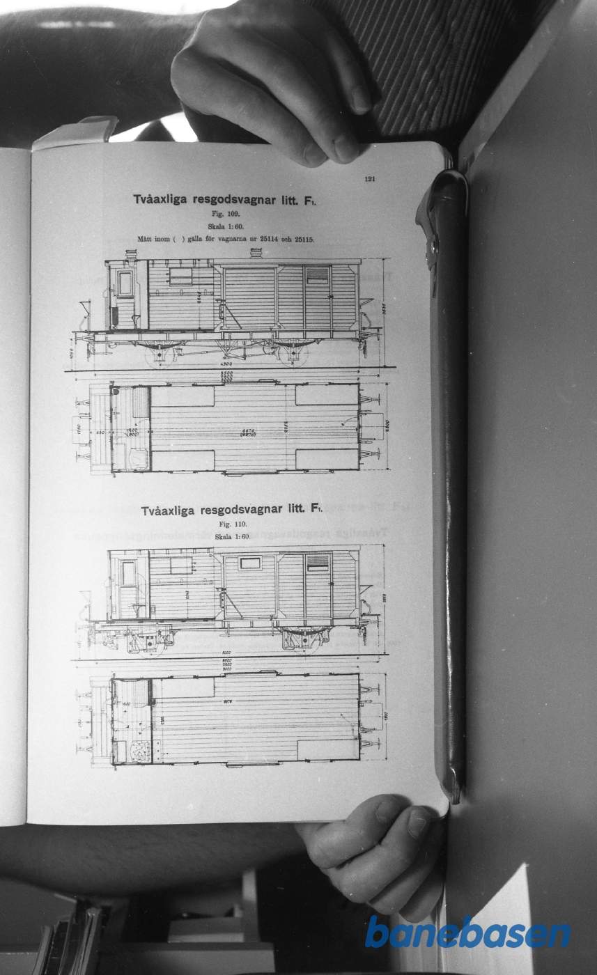 Tegning. Svenske Jernbanevogne
