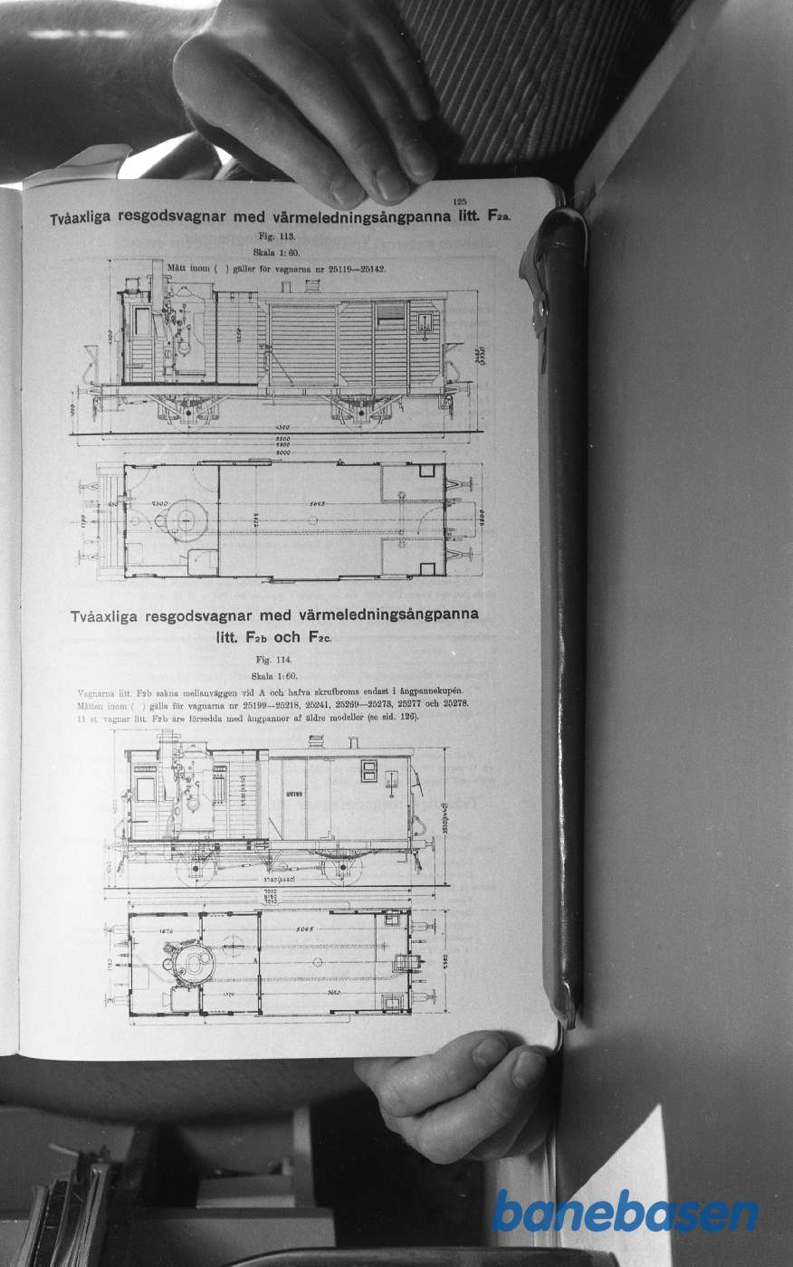 Tegning. Svenske Jernbanevogne