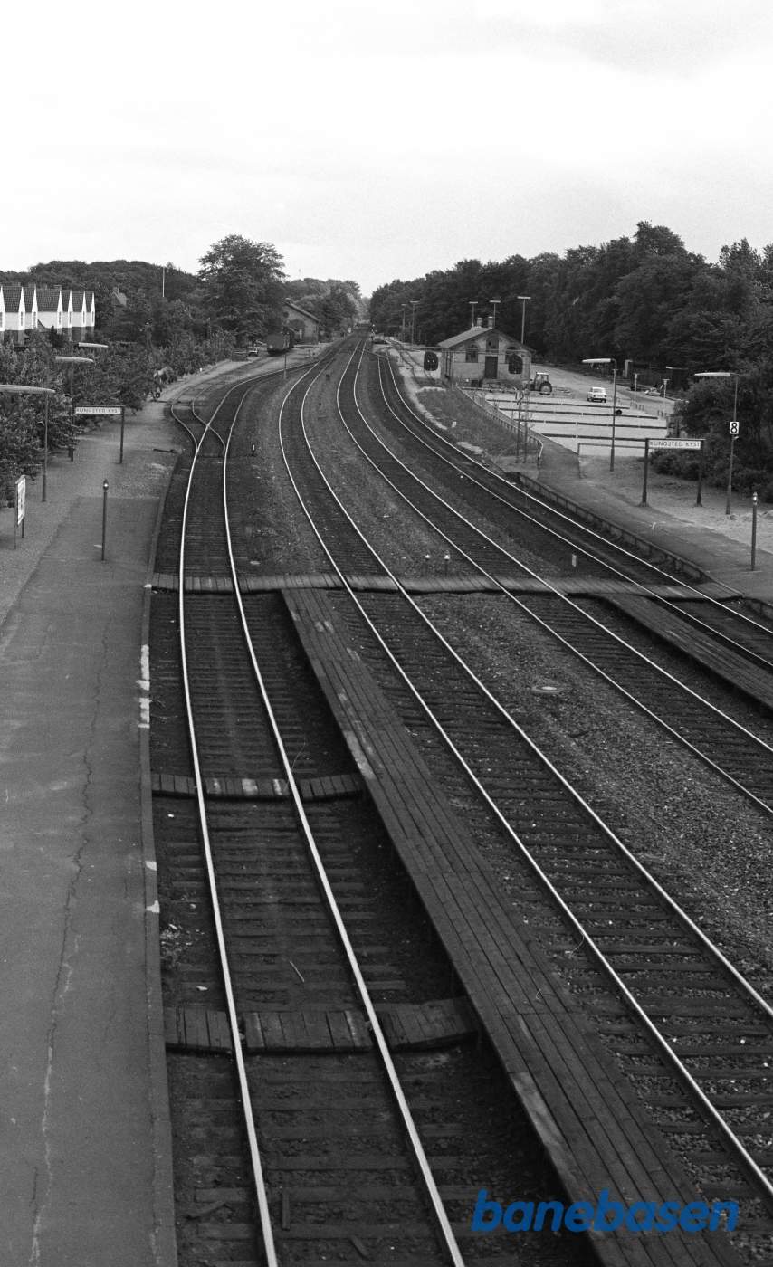 Rungsted station. Udsigt over sporarealet