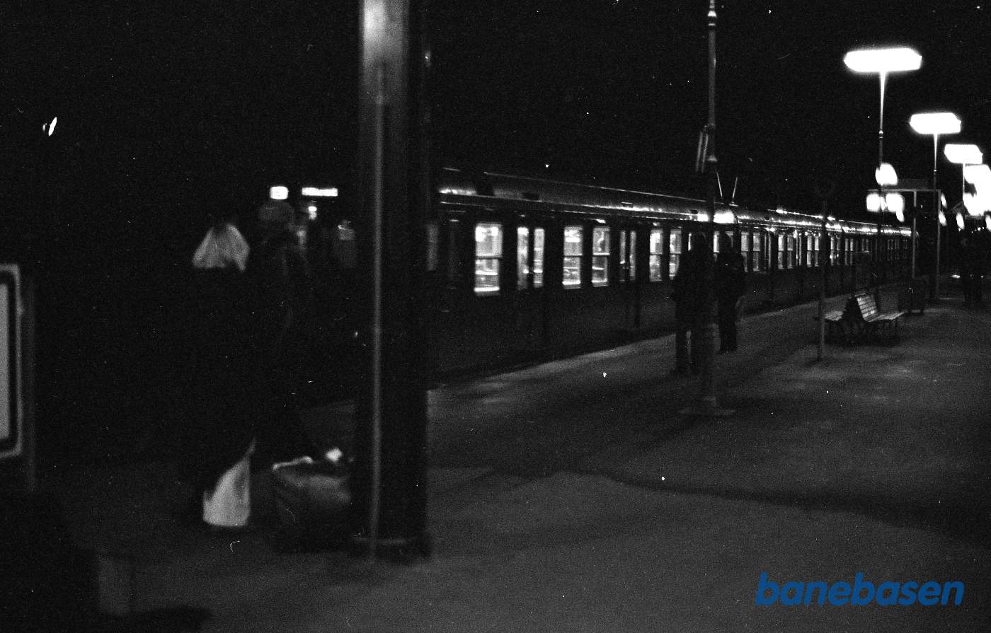 Lyngby station by night