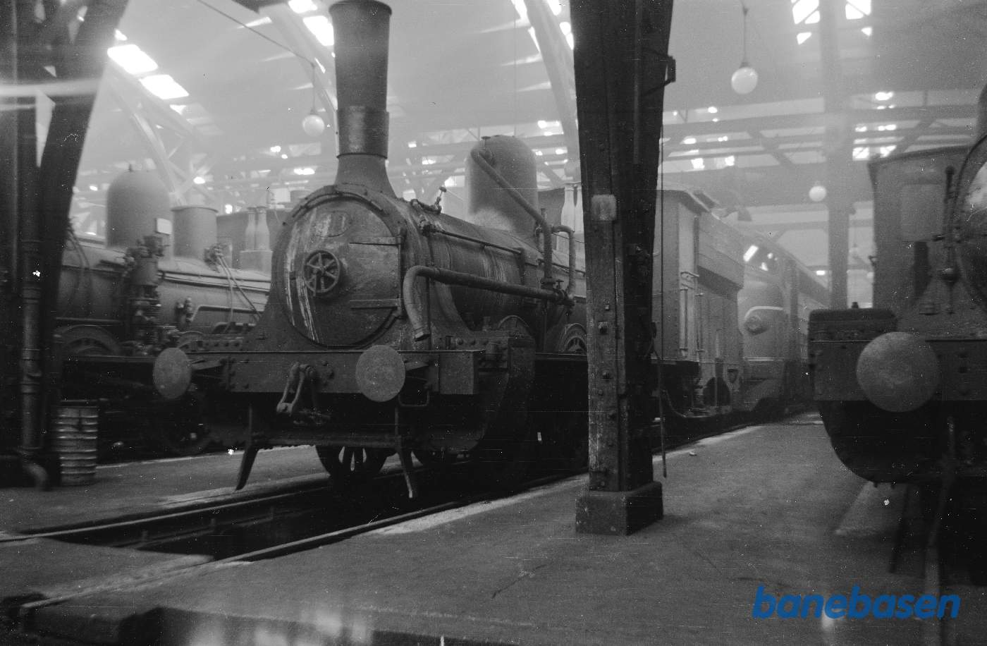 København GB. Remisen med G 633 varmemaskine