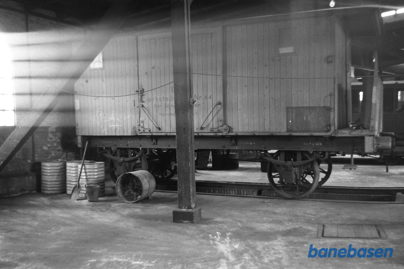 DSB værkstedsvogn nr. 44 i remisen