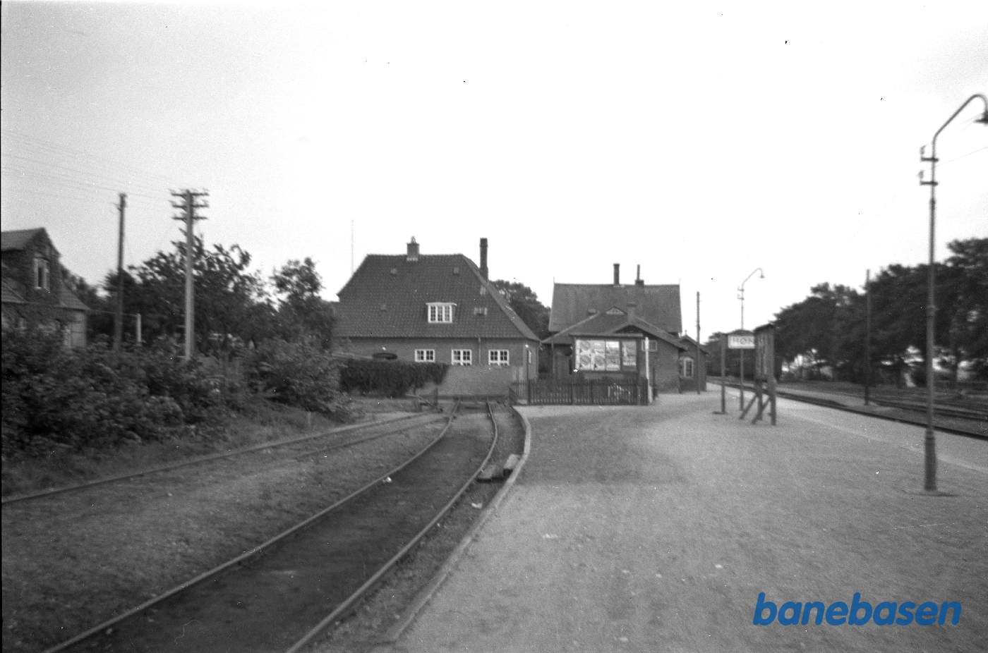 Høng station set fra HTJ perronens side