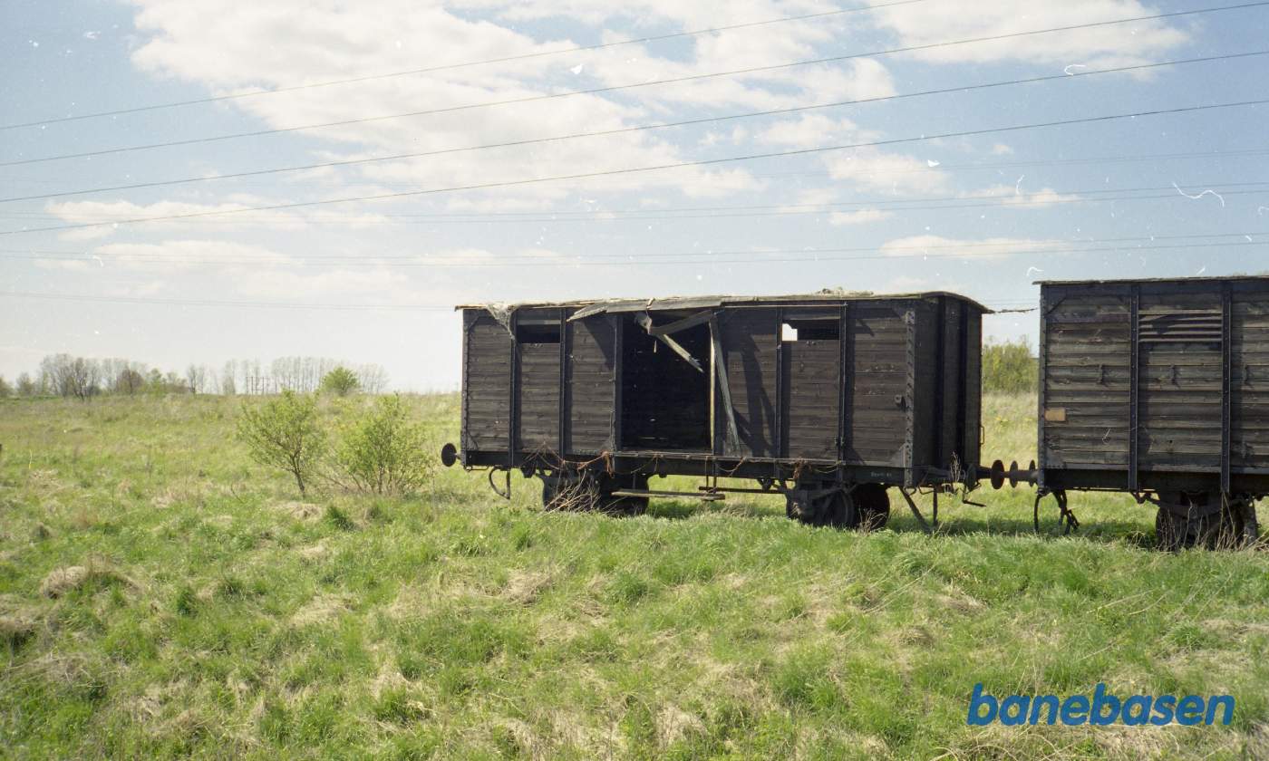 GDS godsvogn hensat ved Borupgaards trinbræt på HFHJ