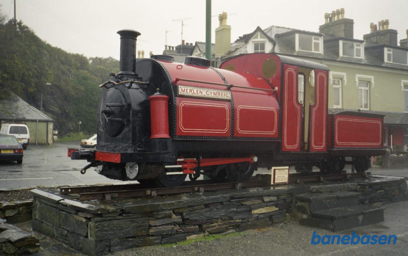 Damplokomotiv Merlen Cymreic som mindesmærke