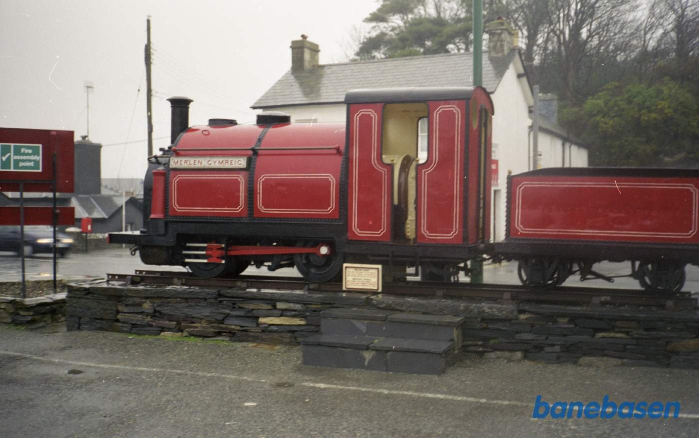 Damplokomotiv Merlen Cymreic som mindesmærke