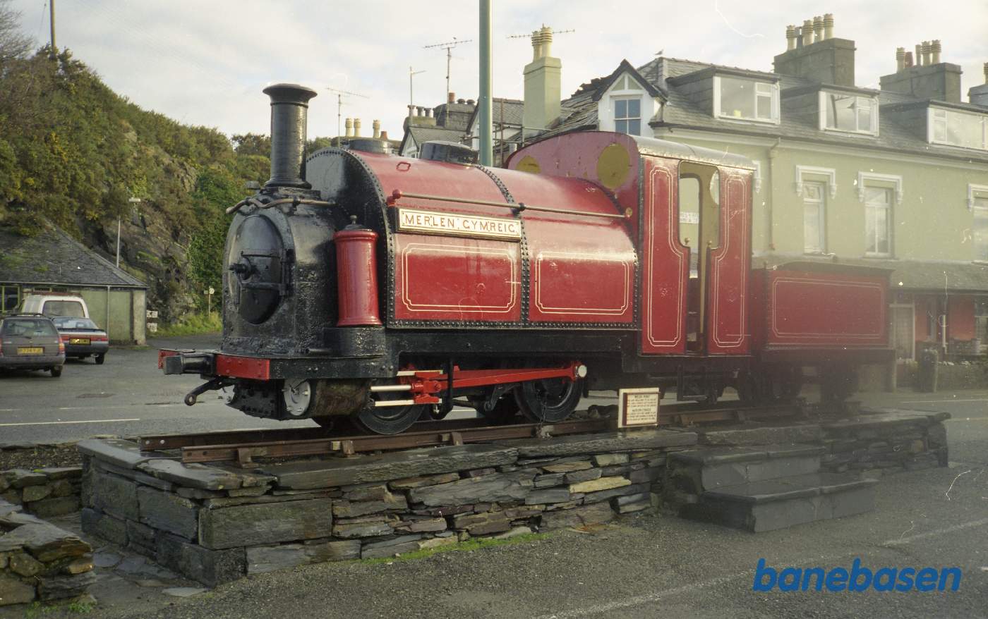 Damplokomotiv Merlen Cymreic som mindesmærke