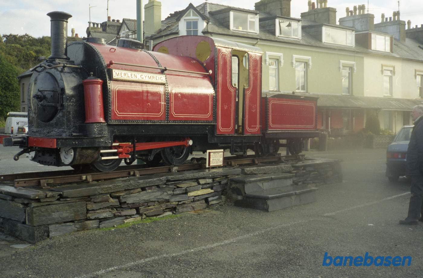 Damplokomotiv Merlen Cymreic som mindesmærke