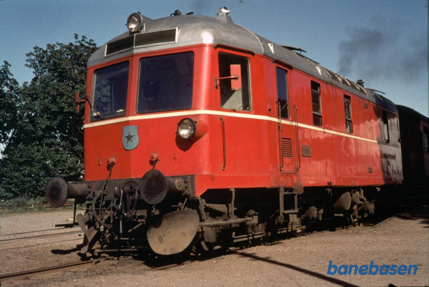 Nærbillede af diesellokomotivet