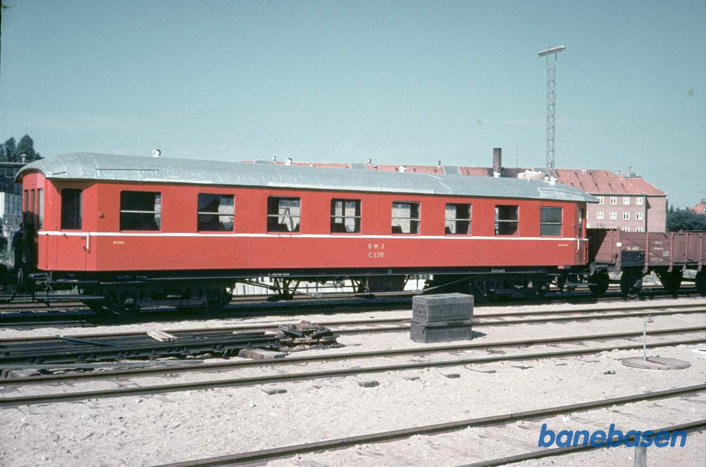 Personvogn på OHJs opstillingsspor i Holbæk