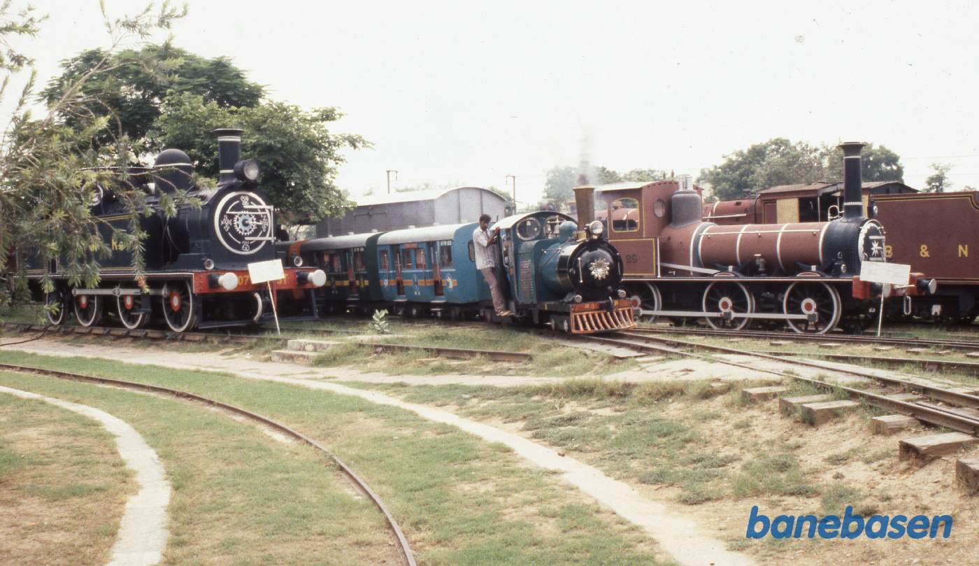 Jernbanemuseet har et lille damptog, som kører rundt på området