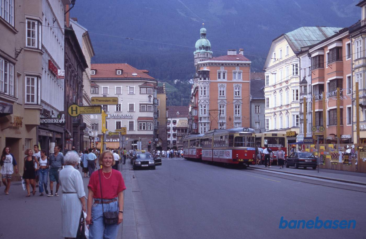 Sporvogn midt i Innsbruck