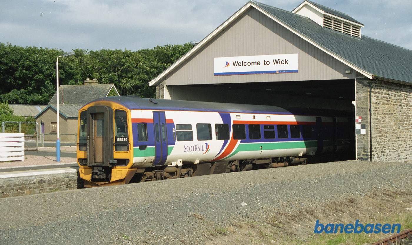Persontoget ankommet til Wick højt mod nord