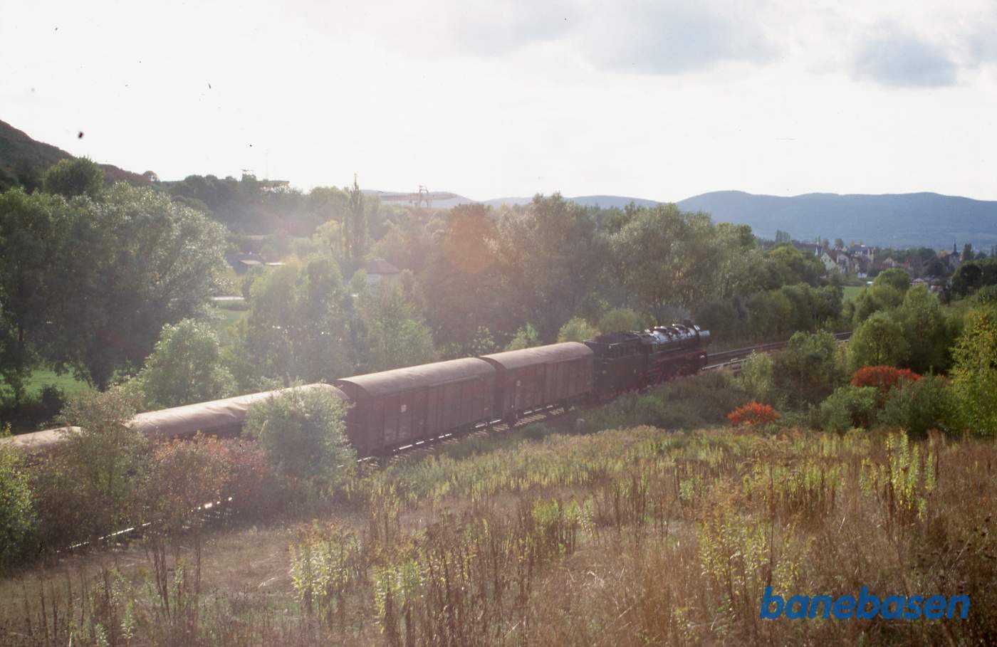 Et godstog på strækningen mellem Saalfeld og Neustadt (Orla)
