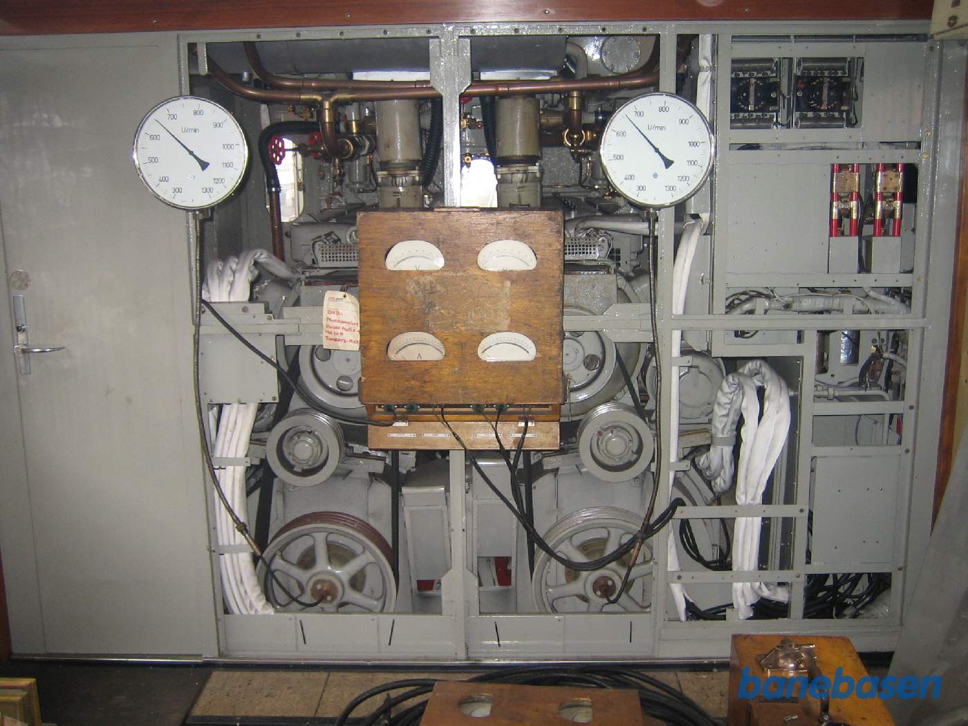 Motorerne i MO, set fra pakrummet