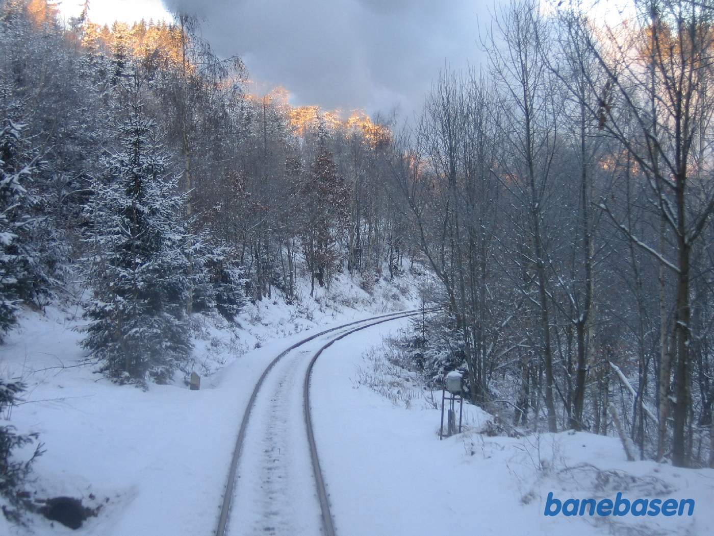 Strækningsfoto set fra bagerste endeperron
